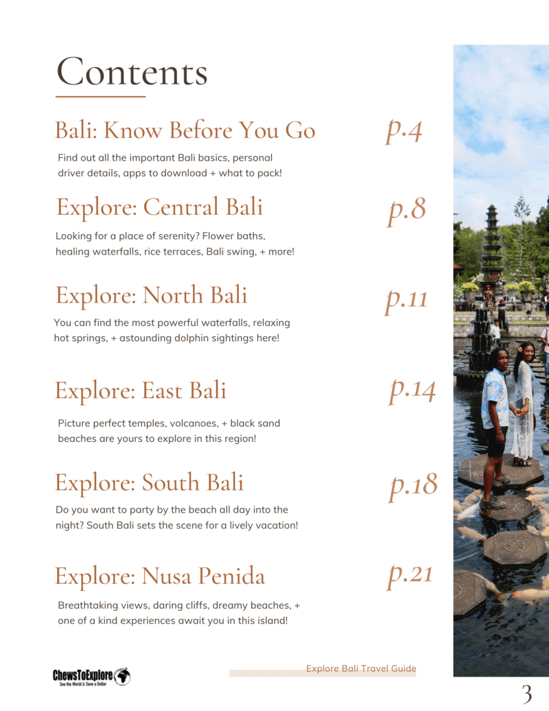 Explore Bali Travel Guide - Chews to Explore