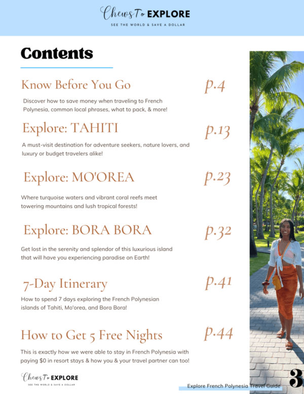 french polynesia table of contents