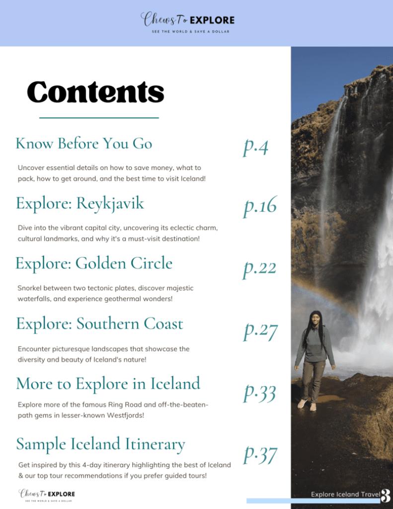 explore iceland travel guide table of contents