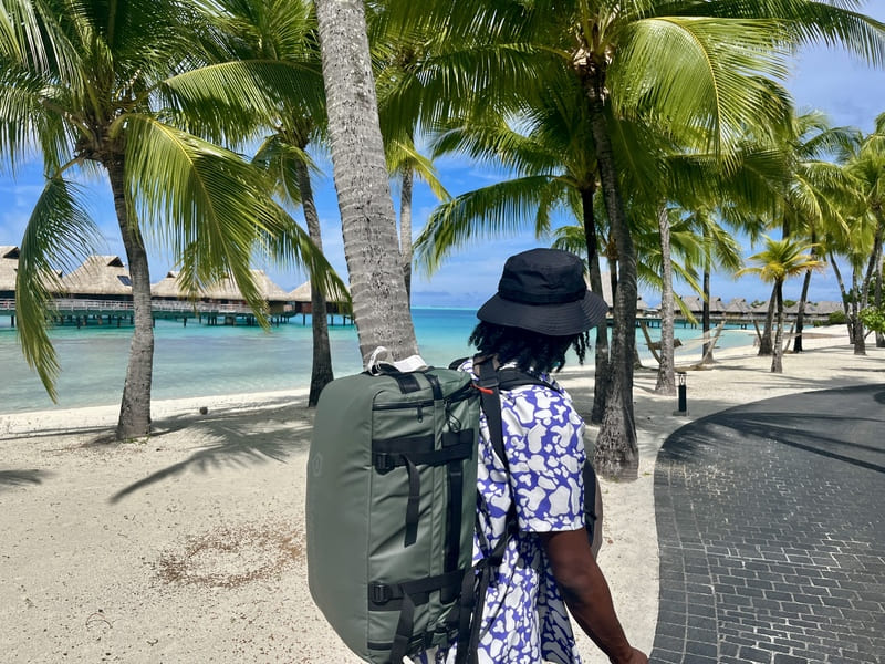 minimalist packing in Bora Bora