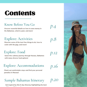 Explore Bahamas Travel Guide Table of Contents